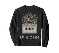 Its Fine Cassette Tangled Retro Music Sweatshirt