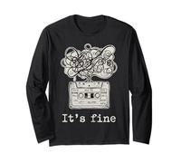 Its Fine Cassette Tapette Tangled Retro Esthétique Manche Longue