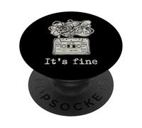 Its Fine Cassette Tapette Tangled Retro Esthétique PopSockets PopGrip Adhésif