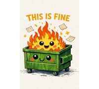 It's Fine. Dumpster Fire 6 x 9- Funny Saying Sarcastic Work Gag Gift for Office Coworkers, Employees, Adults, Boss: Blank Lined Notebook Journal: ... assistant, boss, manager, ceo, administrato