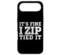 It's Fine, I Zip Tied It Funny Mechanic Humour Design Coque pour iPhone Air