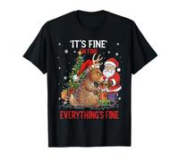 It's Fine I'm Fine Christmas Reindeer Santa pour des Vacances Amusantes T-Shirt