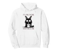 Its Fine I'm Fine Coffee Rabbit Sweat à Capuche