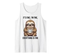 Its Fine I'm Fine Coffee Sloth Débardeur
