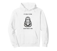 Its Fine I'm Fine Coffee Sloth Sweat à Capuche