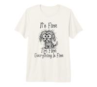 It's Fine I'm Fine Everything is Fine Chien Havanais Amusant T-Shirt Haut de Gamme