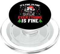 It's Fine I'm Fine Everything is Fine Christmas Chat Noël PopSockets PopGrip pour MagSafe