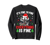 It's Fine I'm Fine Everything Is Fine Christmas Chat Noël Sweatshirt