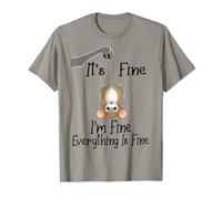 It's Fine I'm Fine Everything is Fine Funny Cute Mouse Rat T-Shirt