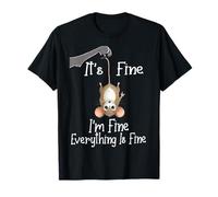 It's Fine I'm Fine Everything is Fine Funny Cute Mouse Rat T-Shirt