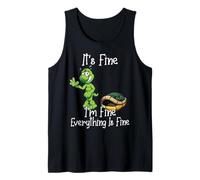 It's Fine I'm Fine Everything is Fine Funny Cute Turtle Débardeur