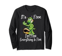 It's Fine I'm Fine Everything is Fine Funny Cute Turtle Manche Longue