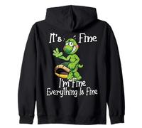 It's Fine I'm Fine Everything is Fine Funny Cute Turtle Sweat à Capuche