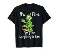 It's Fine I'm Fine Everything is Fine Funny Cute Turtle T-Shirt