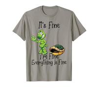 It's Fine I'm Fine Everything is Fine Funny Cute Turtle T-Shirt