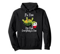 It's Fine I'm Fine Everything is Fine Funny Cute Xmas Turtle Sweat à Capuche