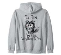 It's Fine I'm Fine Everything is Fine Funny Meme Dog Sweat à Capuche