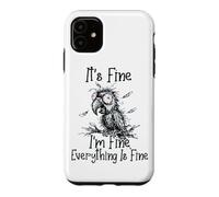 It's Fine I'm Fine Everything is Fine Funny Parrot Meme Coque pour iPhone 11