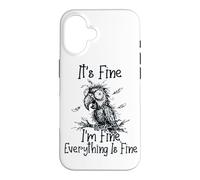 It's Fine I'm Fine Everything is Fine Funny Parrot Meme Coque pour iPhone 16