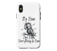 It's Fine I'm Fine Everything is Fine Funny Parrot Meme Coque pour iPhone X/XS