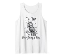 It's Fine I'm Fine Everything is Fine Funny Parrot Meme Débardeur