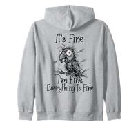 It's Fine I'm Fine Everything is Fine Funny Parrot Meme Sweat à Capuche