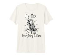 It's Fine I'm Fine Everything is Fine Funny Parrot Meme T-Shirt Haut de Gamme