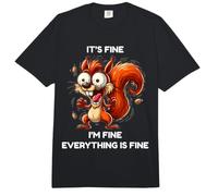 It's Fine I'm Fine Everything is Fine Funny Squirrel Comfort Colors Adult Heavyweight T-Shirt