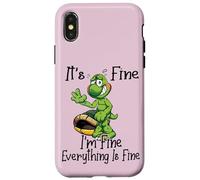 It's Fine I'm Fine Everything is oky Funny Turtle Great Gift Coque pour iPhone X/XS