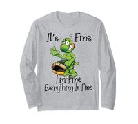 It's Fine I'm Fine Everything is oky Funny Turtle Great Gift Manche Longue