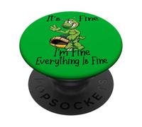 It's Fine I'm Fine Everything is oky Funny Turtle Great Gift PopSockets PopGrip Adhésif