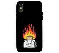 It's Fine Toaster Fire Burnt Toast Sarcastic Humour Meme Coque pour iPhone X/XS