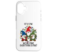 It's Fine We're Fine Everything is Fine Nain de Noël pour Enseignant Coque pour iPhone 16 Plus