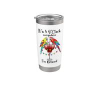 Its Five Oclock Everywhere Im Retired Summer Retirement Men Gobelet isotherme en acier inoxydable double paroi