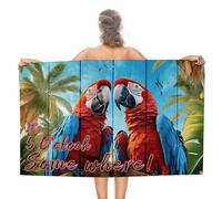 It's Five O'Clock Somewhere Serviettes de plage en coton 78,7 x 139,7 cm Happy Hour Piscine Plage Serviette de bain pour adulte pour croisières, voyages, voyages, voyages, pique-nique, bain léger,