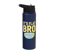 It's Flat Bro - Flat Earth Society Flat Earther Stainless Steel Insulated Water Bottle