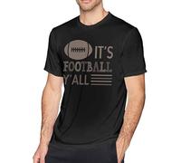 It's Football Y'all Men's Basic Outdoor Casual Custom Short Sleeve T-Shirt Cotton Tee Manches Courtes(3X-Large)