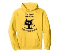 It's Good I'm Good Everything is Humour Funny Stressed Cat Sweat à Capuche