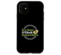 It's Guac O'Clock Somewhere Funny Avocat Guacamole Lovers Coque pour iPhone 11