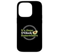 It's Guac O'Clock Somewhere Funny Avocat Guacamole Lovers Coque pour iPhone 14 Pro
