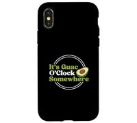 It's Guac O'Clock Somewhere Funny Avocat Guacamole Lovers Coque pour iPhone X/XS