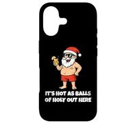 It's Hot As Balls of Holly Out Here Funny Santa Christmas Coque pour iPhone 17
