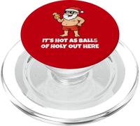It's Hot As Balls of Holly Out Here Funny Santa Christmas PopSockets PopGrip pour MagSafe