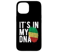 It's in My ADN Congo, Republique of The Flag Fingerprint Coque pour iPhone 15