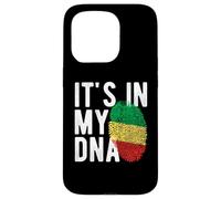 It's in My ADN Congo, Republique of The Flag Fingerprint Coque pour iPhone 15 Pro