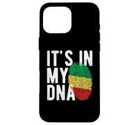 It's in My ADN Congo, Republique of The Flag Fingerprint Coque pour iPhone 16 Pro Max