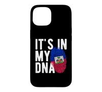 It's in My ADNA Drapeau Haiti Empreinte Digitale Coque pour iPhone 15