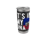 it's in my ADNA Drapeau Haiti Empreinte digitale Gobelet isotherme en acier inoxydable double paroi