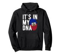It's in My ADNA Drapeau Haiti Empreinte Digitale Sweat à Capuche