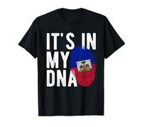 It's in My ADNA Drapeau Haiti Empreinte Digitale T-Shirt